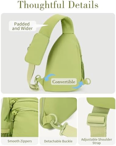 Ecosmile Women Nylon Crossbody Bag Anti-theft RFID Blocking Pocket Adjustable Shoulder Strap