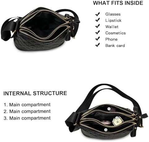 Eslcorri Women Small Shoulder Bag Nylon Simple Zipper Purse Lightweight Casual Mini Bag Eslcorri Women Casual Small Cros