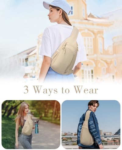 Ecosmile Women Nylon Crossbody Bag Anti-theft RFID Blocking Pocket Adjustable Shoulder Strap