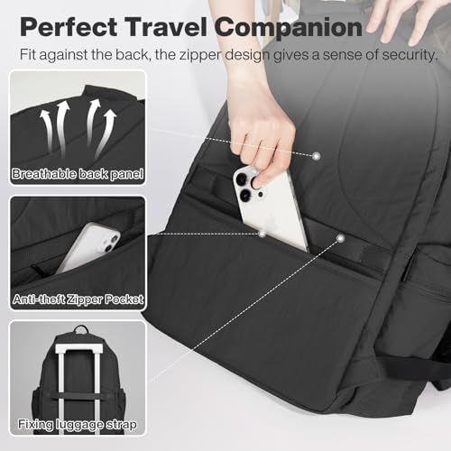 Mixi Outdoor Lightweight Backpack for Women Men Casual Carry On Laptop Travel Bookbag, Water Resistant Durable Hiking Ba