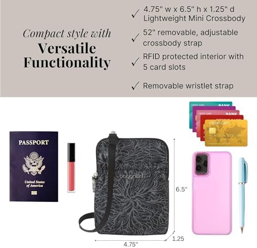 Baggallini Bryant Pouch Small Crossbody Bag for Women - Lightweight Crossbody Pouch - Perfect Phone Purse