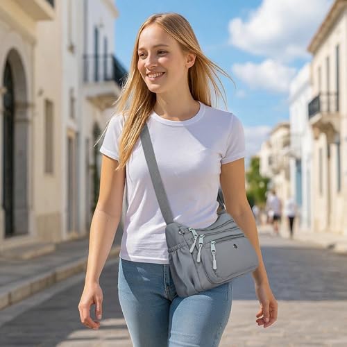 AOCINA Women's Lightweight Multi-Pocket Crossbody Bags for Everyday Use | AOCINA Nylon Messenger Shoulder Handbags for