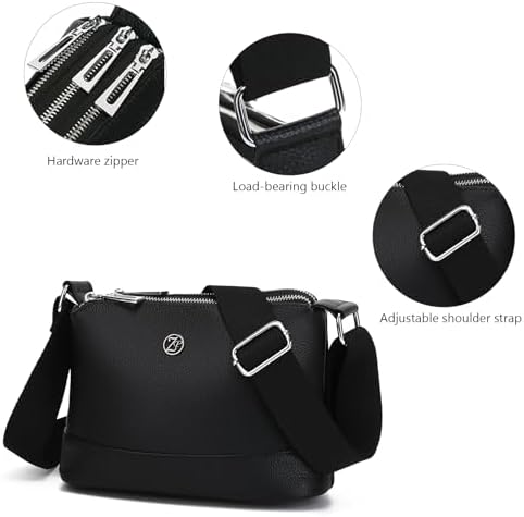 Eslcorri Women Small Shoulder Bag Nylon Simple Zipper Purse Lightweight Casual Mini Bag Eslcorri Women Casual Small Cros