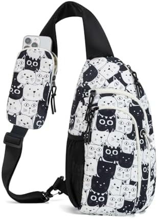 Ecosmile Women Nylon Crossbody Bag Anti-theft RFID Blocking Pocket Adjustable Shoulder Strap