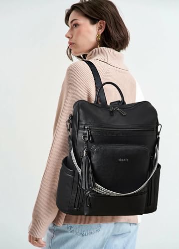Shrrie Vegan Leather Women's 15.6 Inch Laptop Backpack for Work and Travel | Shrrie Vegan Leather Women's Laptop Backpa