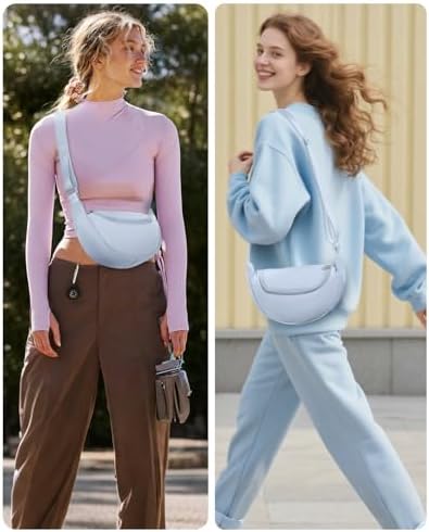 GASSDA Crossbody Bags for Women Crescent Bag Nylon Sling Bag Purse with Adjustable Strap Global Recycled Standard Daily