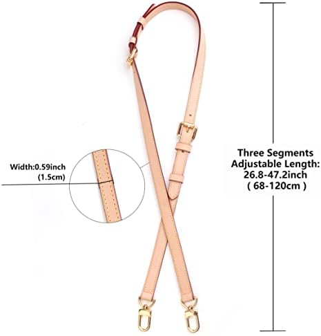 Jiesinlov Vachetta Leather Replacement Crossbody Bags for Women Adjustable Shoulder Strap Speedy 20 25