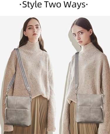 WestBronco Crossbody Purses for Women Medium Shoulder Bag Vegan Leather Handbags with Guitar Strap Women Medium Shoulder