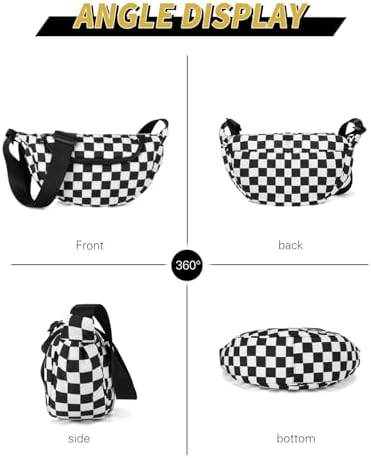 GASSDA Crossbody Bags for Women Crescent Bag Nylon Sling Bag Purse with Adjustable Strap Global Recycled Standard Daily