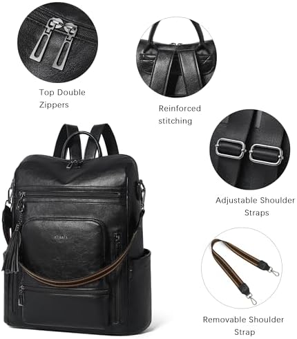 Shrrie Vegan Leather Women's 15.6 Inch Laptop Backpack for Work and Travel | Shrrie Vegan Leather Women's Laptop Backpa