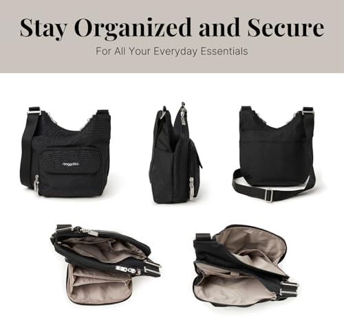 Baggallini Womens Criss Cross 10x11 Crossbody Bag for Fashion Ladies, Stylish and Practical, Daily Use, High-Quality Lea