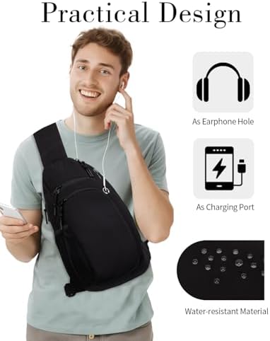 Ecosmile Women Nylon Crossbody Bag Anti-theft RFID Blocking Pocket Adjustable Shoulder Strap