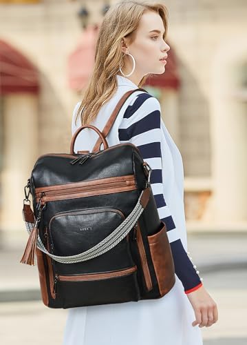 Shrrie Vegan Leather Women's 15.6 Inch Laptop Backpack for Work and Travel | Shrrie Vegan Leather Women's Laptop Backpa