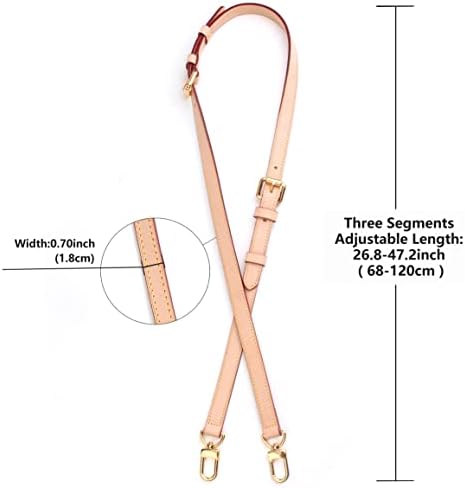 Jiesinlov Vachetta Leather Replacement Crossbody Bags for Women Adjustable Shoulder Strap Speedy 20 25