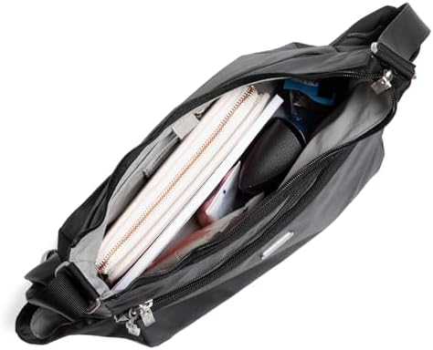 Baggallini Essential Hobo Handbag for Women W/RFID Protection Lightweight Travel Purse Handbag Crossbody Bag