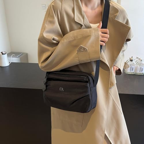 Eslcorri Women Small Shoulder Bag Nylon Simple Zipper Purse Lightweight Casual Mini Bag Eslcorri Women Casual Small Cros