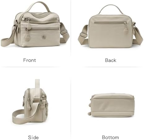 Eslcorri Women Small Shoulder Bag Nylon Simple Zipper Purse Lightweight Casual Mini Bag Eslcorri Women Casual Small Cros