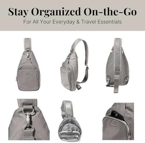 Baggallini Central Park Sling Leather Shoulder Bag for Women | Baggallini Central Park Sling Crossbody Bag for Men | Ba