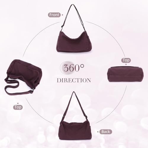 SUKUTU Canvas Messenger Bag for Women and Men Casual Crossbody Shoulder Bag Unisex Travel Work Hobo Bag SUKUTU Canvas