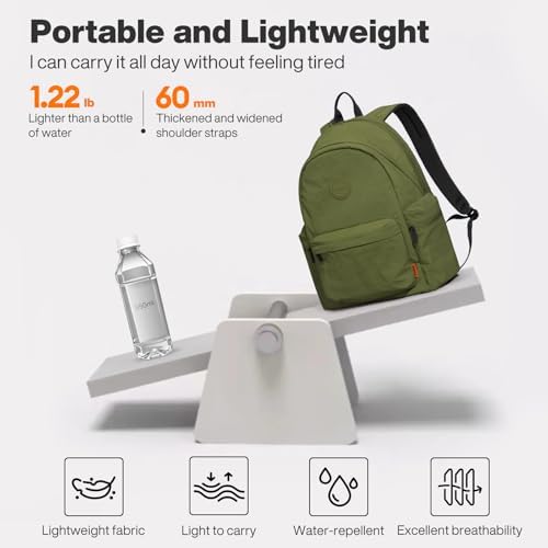 Mixi Outdoor Lightweight Backpack for Women Men Casual Carry On Laptop Travel Bookbag, Water Resistant Durable Hiking Ba