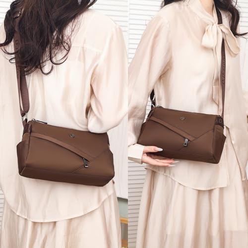 Eslcorri Women Small Shoulder Bag Nylon Simple Zipper Purse Lightweight Casual Mini Bag Eslcorri Women Casual Small Cros