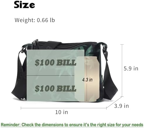 Eslcorri Women Small Shoulder Bag Nylon Simple Zipper Purse Lightweight Casual Mini Bag Eslcorri Women Casual Small Cros