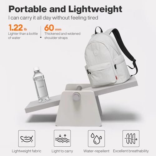 Mixi Outdoor Lightweight Backpack for Women Men Casual Carry On Laptop Travel Bookbag, Water Resistant Durable Hiking Ba