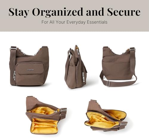 Baggallini Womens Criss Cross 10x11 Crossbody Bag for Fashion Ladies, Stylish and Practical, Daily Use, High-Quality Lea