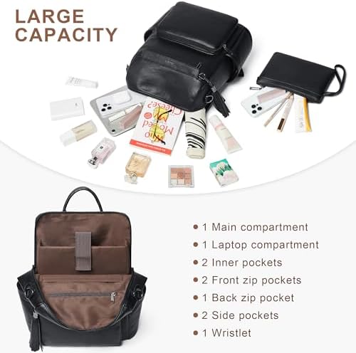 Shrrie Vegan Leather Women's 15.6 Inch Laptop Backpack for Work and Travel | Shrrie Vegan Leather Women's Laptop Backpa