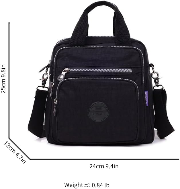 Qiyllur Nylon Crossbody Bag for Women Fashion Shoulder Bag with Adjustable Strap