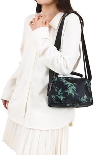 Eslcorri Women Small Shoulder Bag Nylon Simple Zipper Purse Lightweight Casual Mini Bag Eslcorri Women Casual Small Cros