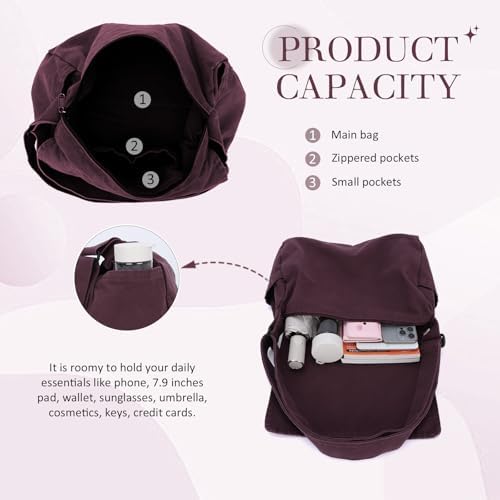 SUKUTU Canvas Messenger Bag for Women and Men Casual Crossbody Shoulder Bag Unisex Travel Work Hobo Bag SUKUTU Canvas