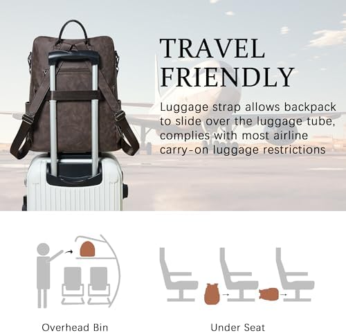 Shrrie Vegan Leather Women's 15.6 Inch Laptop Backpack for Work and Travel | Shrrie Vegan Leather Women's Laptop Backpa