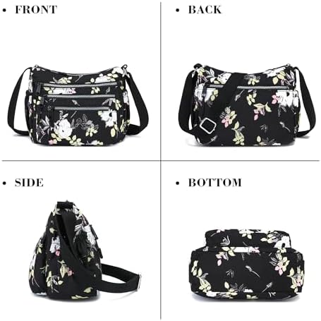 AOCINA Women's Lightweight Multi-Pocket Crossbody Bags for Everyday Use | AOCINA Nylon Messenger Shoulder Handbags for