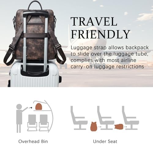 Shrrie Vegan Leather Women's 15.6 Inch Laptop Backpack for Work and Travel | Shrrie Vegan Leather Women's Laptop Backpa