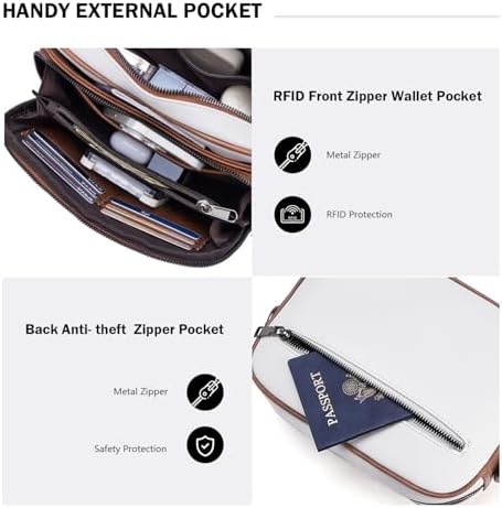 POIUGOYA Trendy Vegan Leather Crossbody Purse for Women, Travel Compatible with Built-in Wallet Medium Size