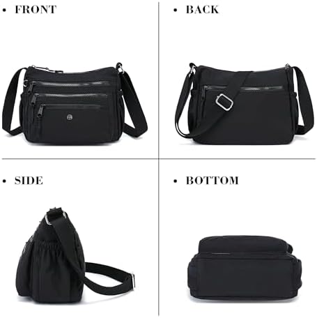AOCINA Women's Lightweight Multi-Pocket Crossbody Bags for Everyday Use | AOCINA Nylon Messenger Shoulder Handbags for