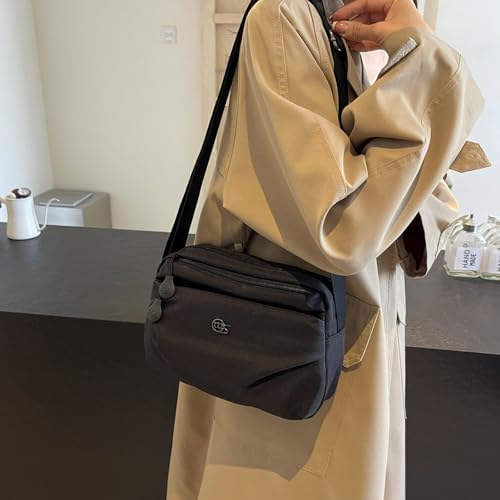 Eslcorri Women Small Shoulder Bag Nylon Simple Zipper Purse Lightweight Casual Mini Bag Eslcorri Women Casual Small Cros