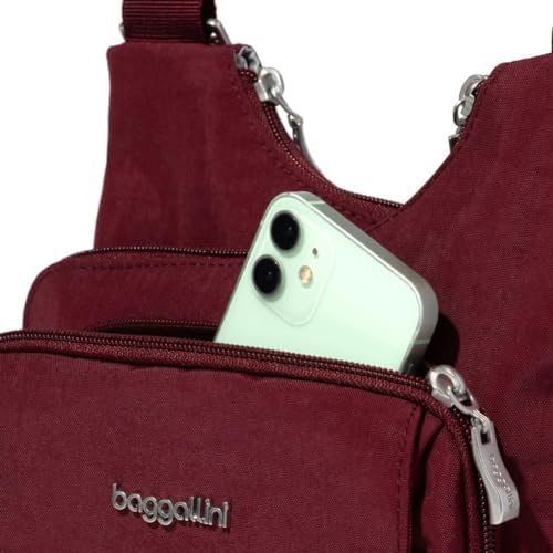 Baggallini Womens Criss Cross 10x11 Crossbody Bag for Fashion Ladies, Stylish and Practical, Daily Use, High-Quality Lea