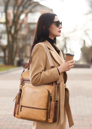 Shrrie Vegan Leather Women's 15.6 Inch Laptop Backpack for Work and Travel | Shrrie Vegan Leather Women's Laptop Backpa