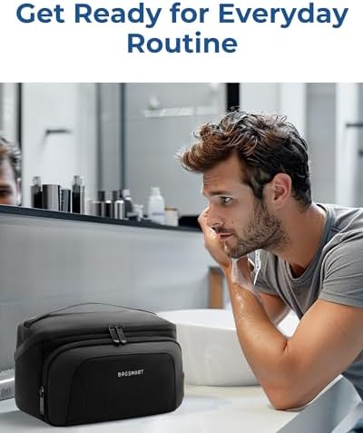 Toiletry Bag for Women Beige Water-resistant Dopp Kit Travel Bag Organizer