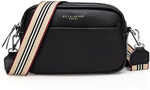 Women Genuine Leather Crossbody Bag for Everyday Use | Trendy Design Wide Strap Crossbody Bag | Camera Crossbody Purs