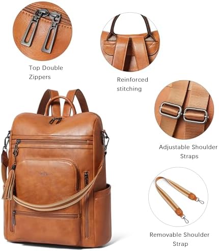 Shrrie Vegan Leather Women's 15.6 Inch Laptop Backpack for Work and Travel | Shrrie Vegan Leather Women's Laptop Backpa