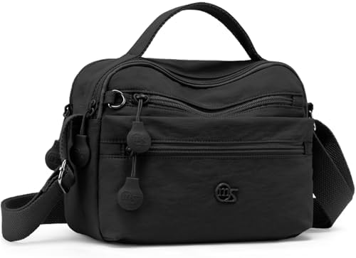 Eslcorri Women Small Shoulder Bag Nylon Simple Zipper Purse Lightweight Casual Mini Bag Eslcorri Women Casual Small Cros