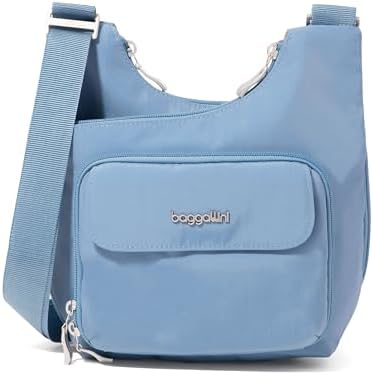 Baggallini Womens Criss Cross 10x11 Crossbody Bag for Fashion Ladies, Stylish and Practical, Daily Use, High-Quality Lea