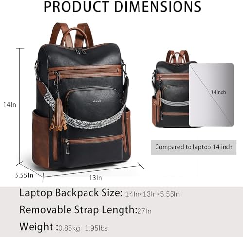 Shrrie Vegan Leather Women's 15.6 Inch Laptop Backpack for Work and Travel | Shrrie Vegan Leather Women's Laptop Backpa