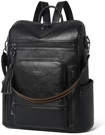 Shrrie Vegan Leather Women's 15.6 Inch Laptop Backpack for Work and Travel | Shrrie Vegan Leather Women's Laptop Backpa