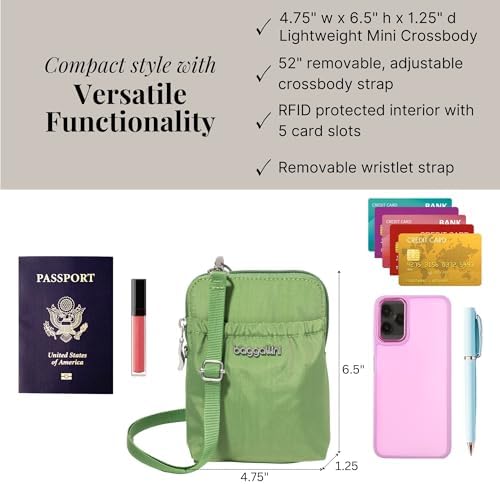 Baggallini Bryant Pouch Small Crossbody Bag for Women - Lightweight Crossbody Pouch - Perfect Phone Purse