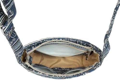 Malirona Women's Durable Small Floral Crossbody Bag Canvas Messenger Handbag Multi Pocket Travel Satchel Purse Malirona