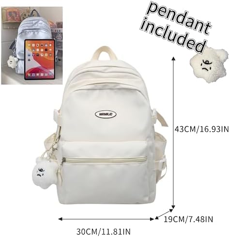 Kawaii Waterproof Backpack for Women Dark Blue